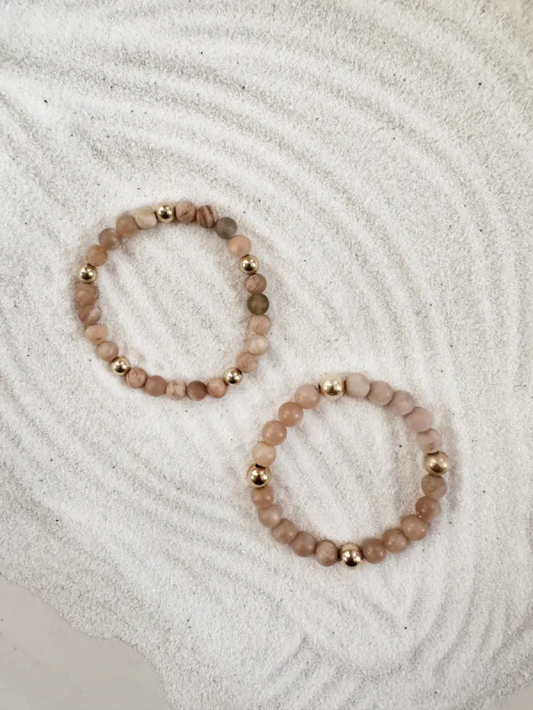 PEACH MOON STONE BRACELET sold by Stylin by Aylin