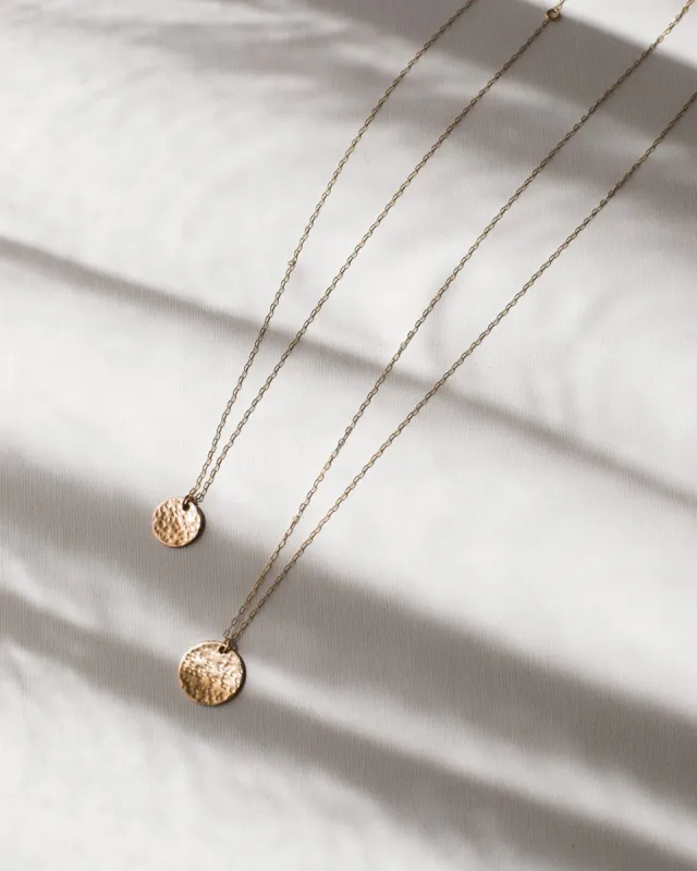 THE HAMMERED COIN NECKLACE - GOLD made by Stylin by Aylin
