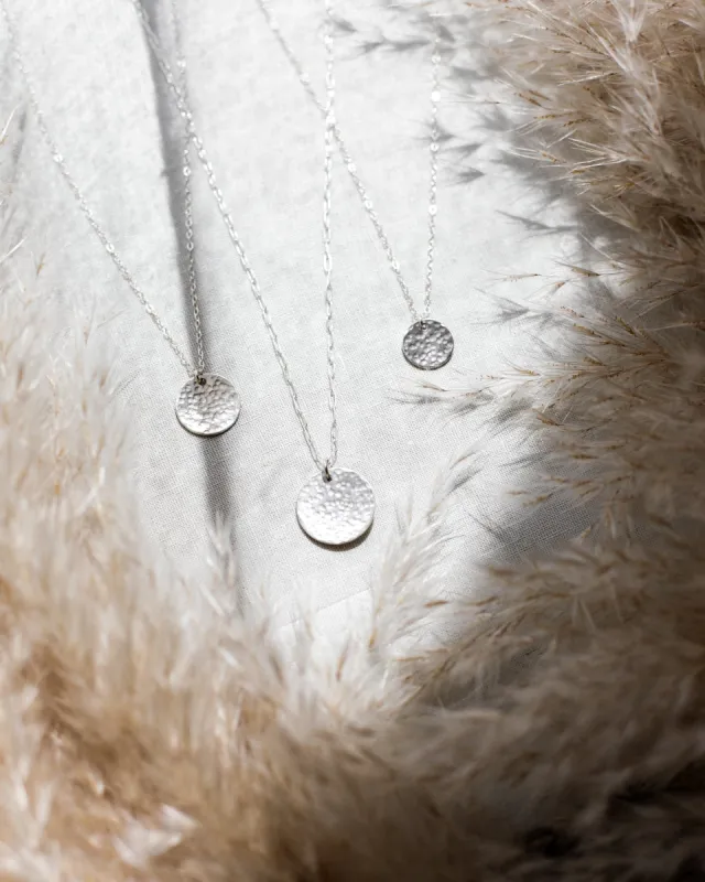 THE HAMMERED COIN NECKLACE - SILVER sold by Stylin by Aylin
