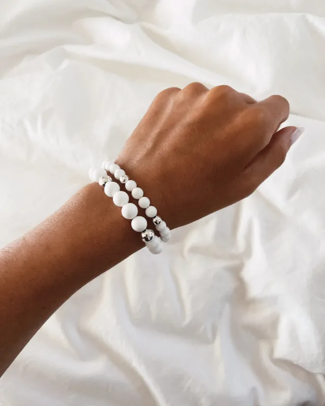 THE ONYX SILVER BEAD BRACELET sold by Stylin by Aylin