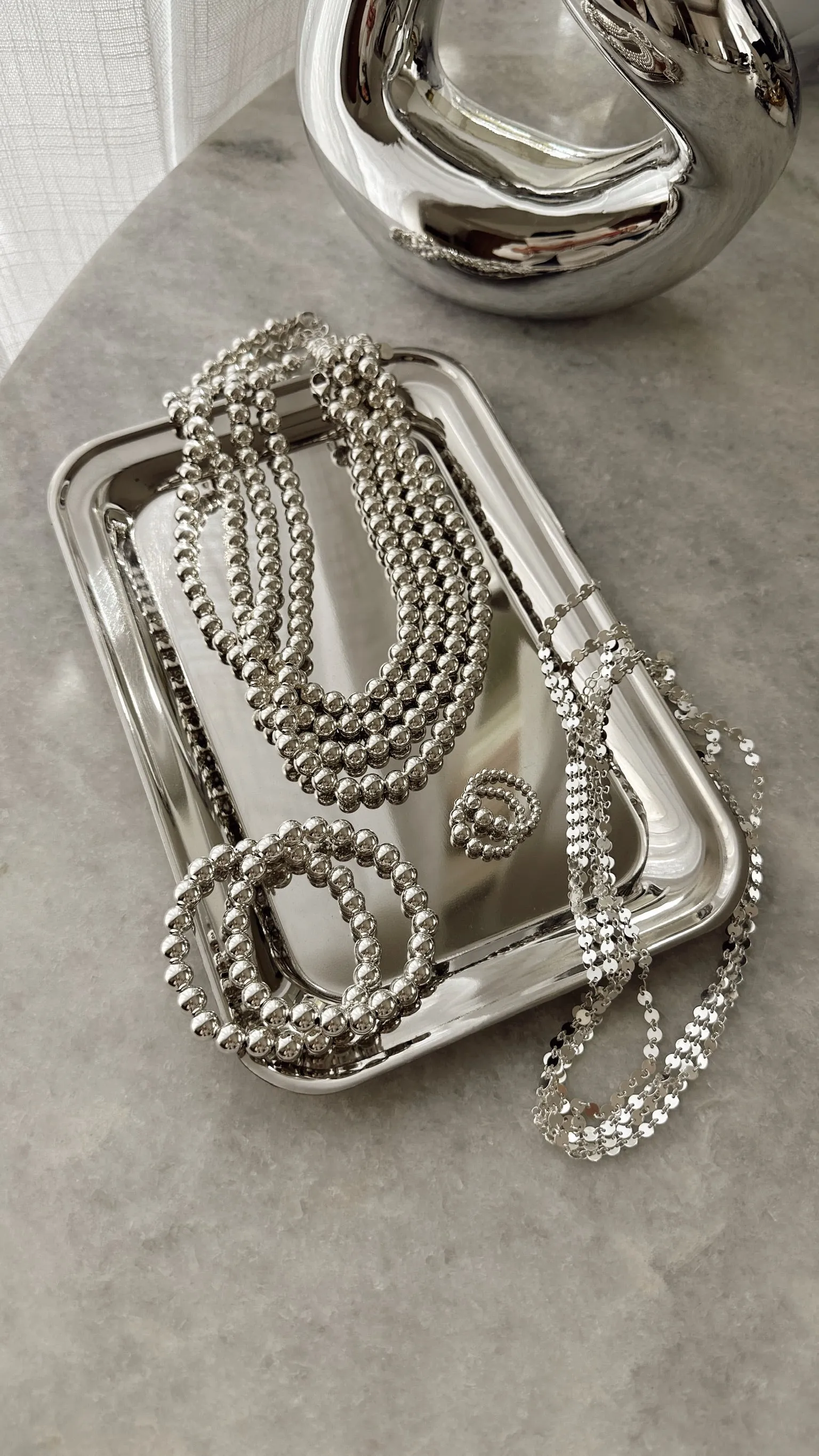 THE LUX SILVER NECKLACE sold by Stylin by Aylin product image thumbnail 2