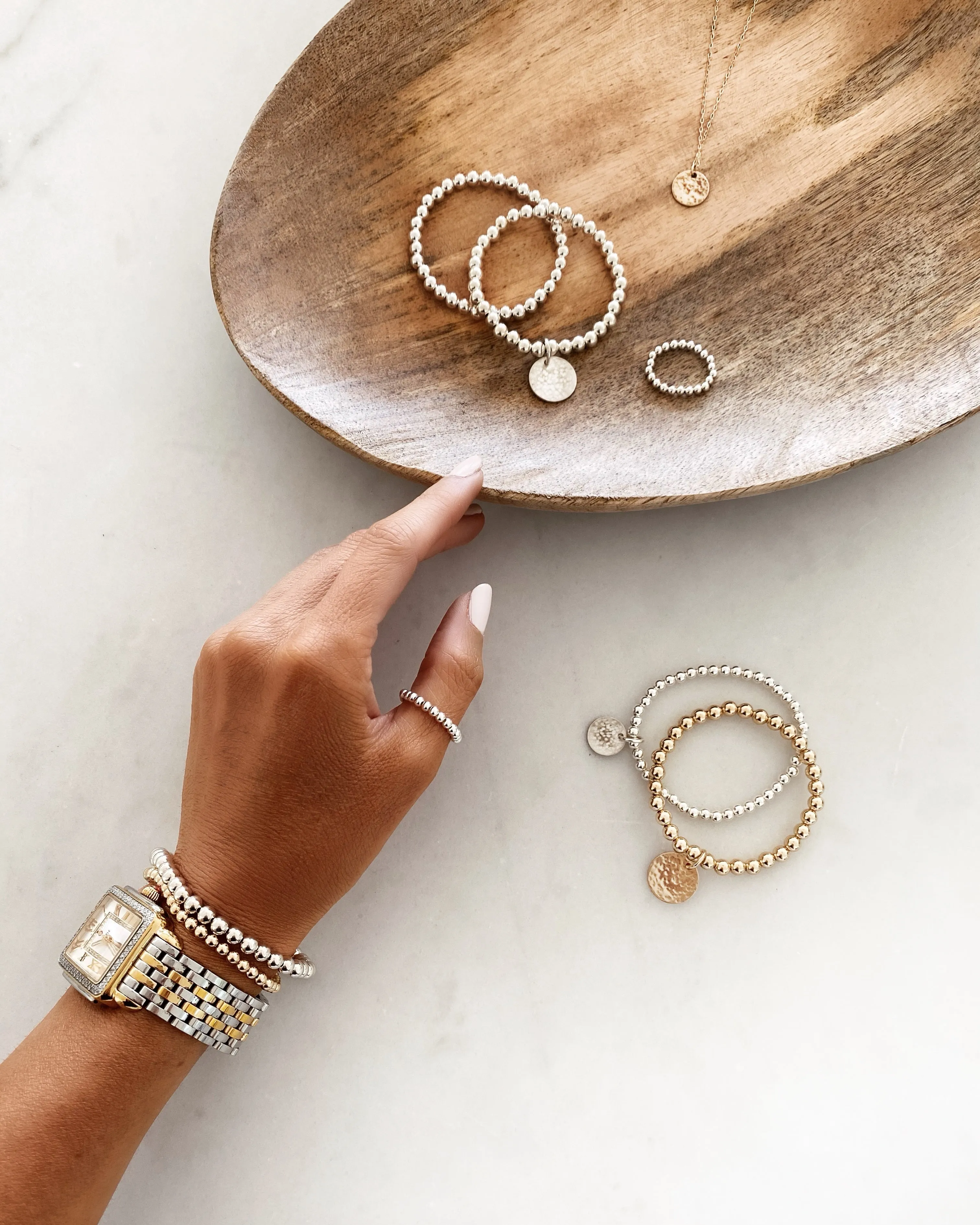 THE BEADED RING - SILVER sold by Stylin by Aylin