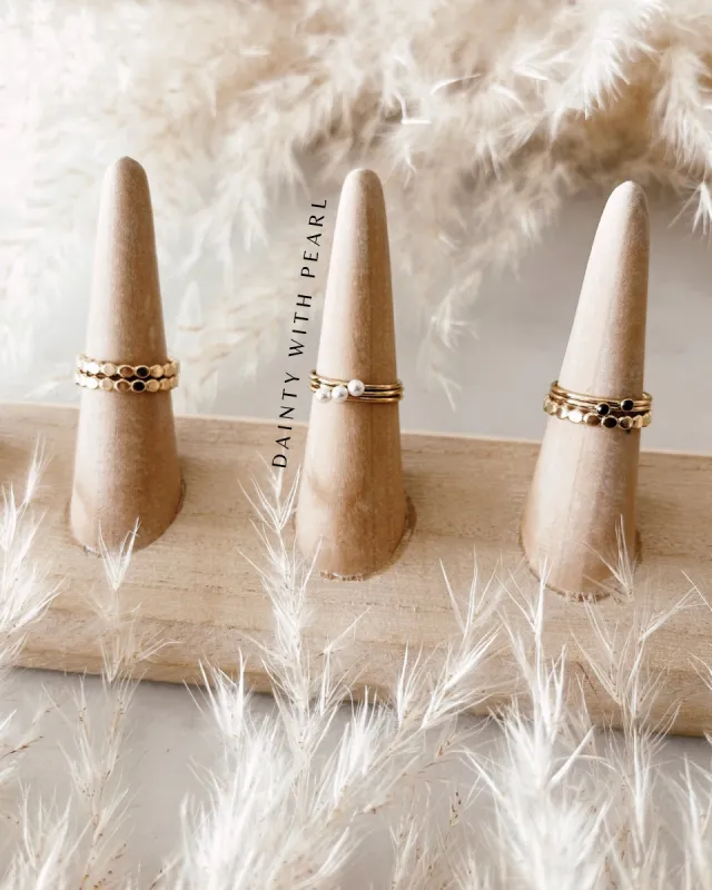 DAINTY PEARL RINGS (1 RING) sold by Stylin by Aylin