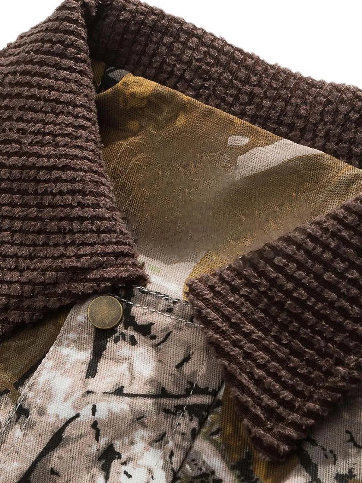 Thesupermade American Retro Leaf Print Jacket sold by Thesupermade product image thumbnail 4