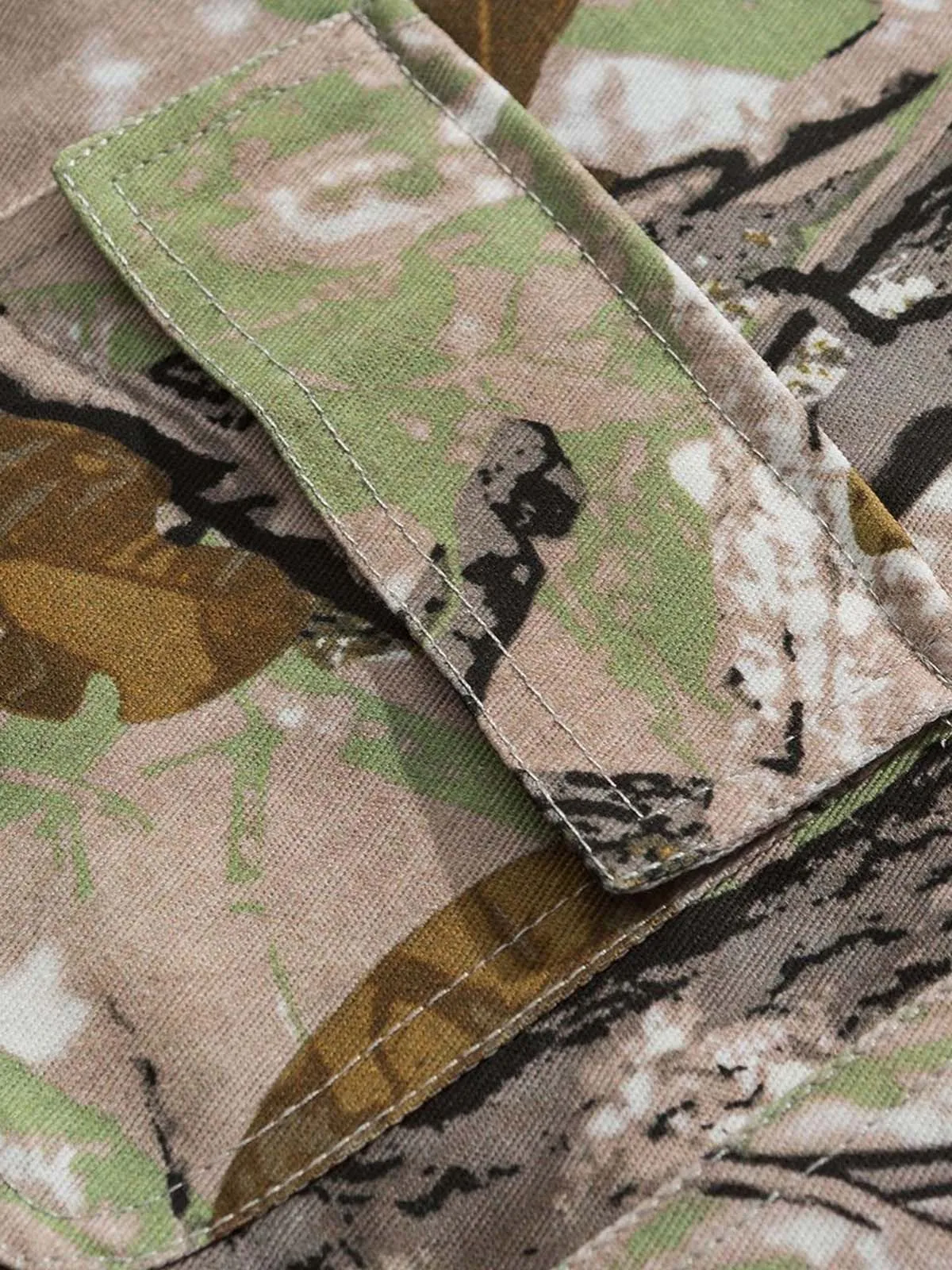 Thesupermade American Retro Leaf Print Jacket sold by Thesupermade product image thumbnail 5