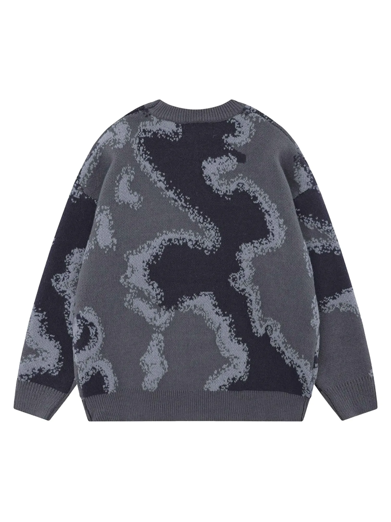 Thesupermade Camouflage Peplum Crew Neck Knit - 1725 sold by Thesupermade product image thumbnail 2