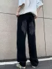 Thesupermade American High Street Embroidered Design Jeans sold by Thesupermade