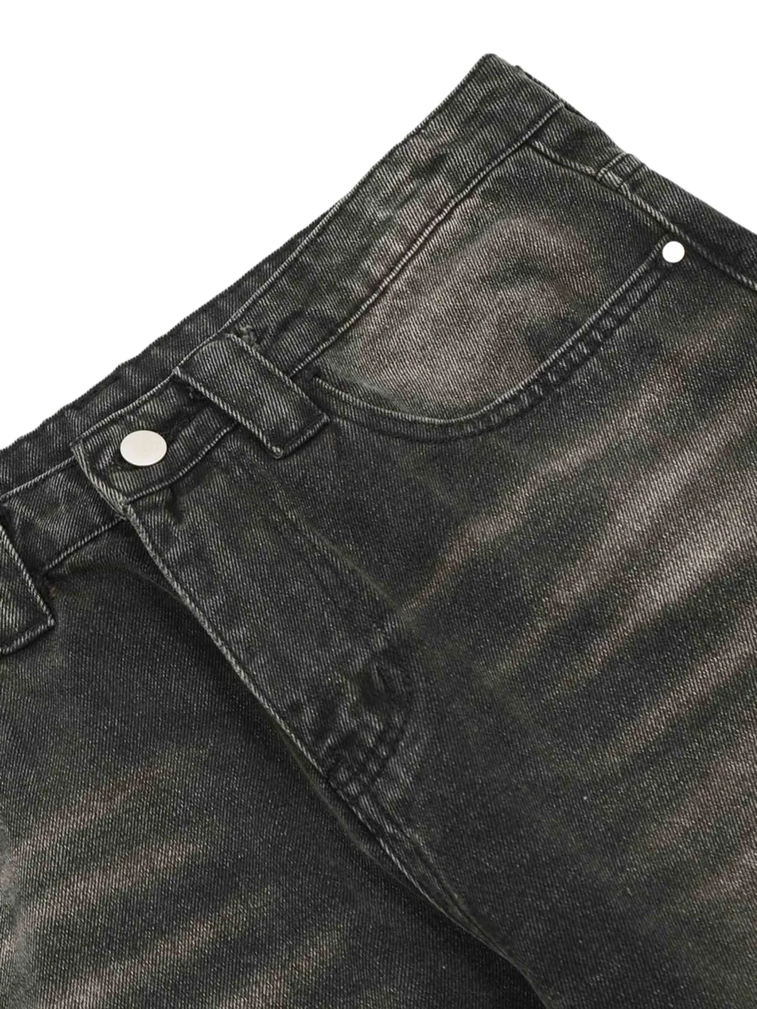 Thesupermade Gothic Letter Embroidered Jeans - 1936 sold by Thesupermade product image thumbnail 4