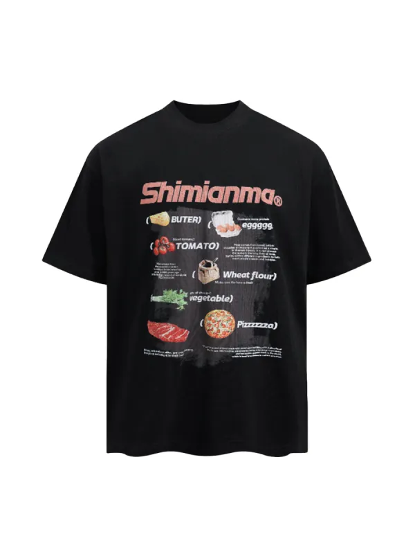 American Street Fun Food Print T-shirt sold by Thesupermade