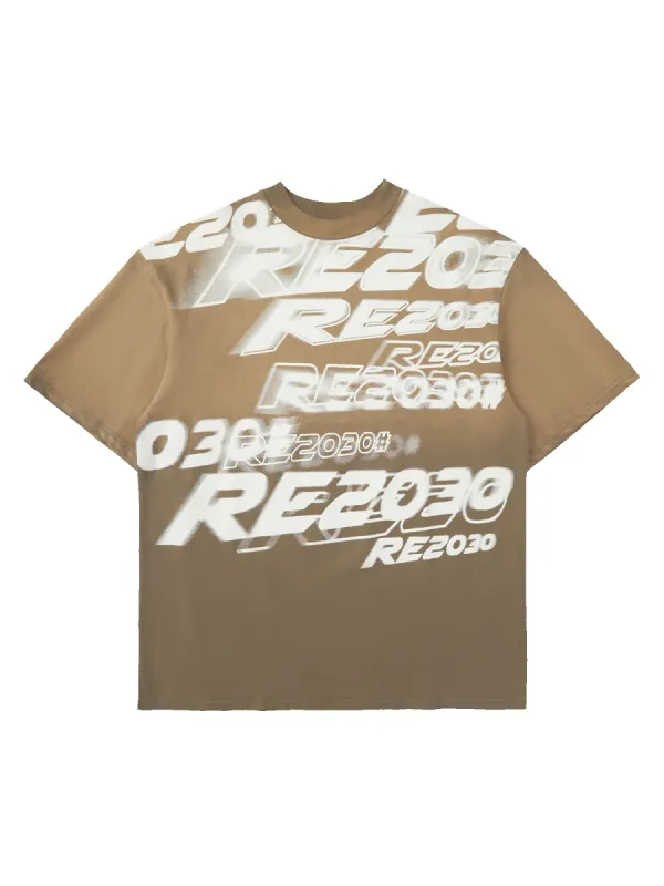 Thesupermade American Street Style Letter Print T-shirt sold by Thesupermade