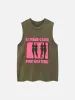 Thesupermade Vintage Washed Art Portrait Vest sold by Thesupermade