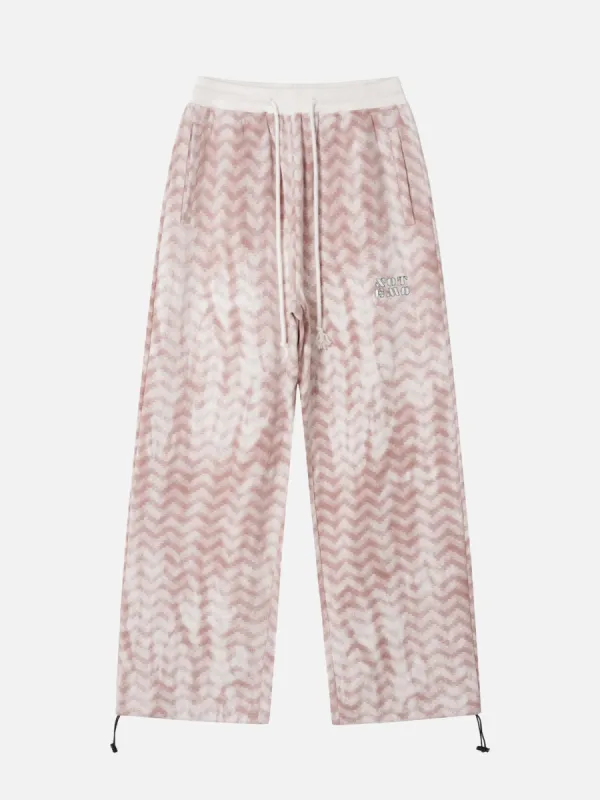 Corrugated Contrast Drawstring Casual Sweatpants sold by Thesupermade