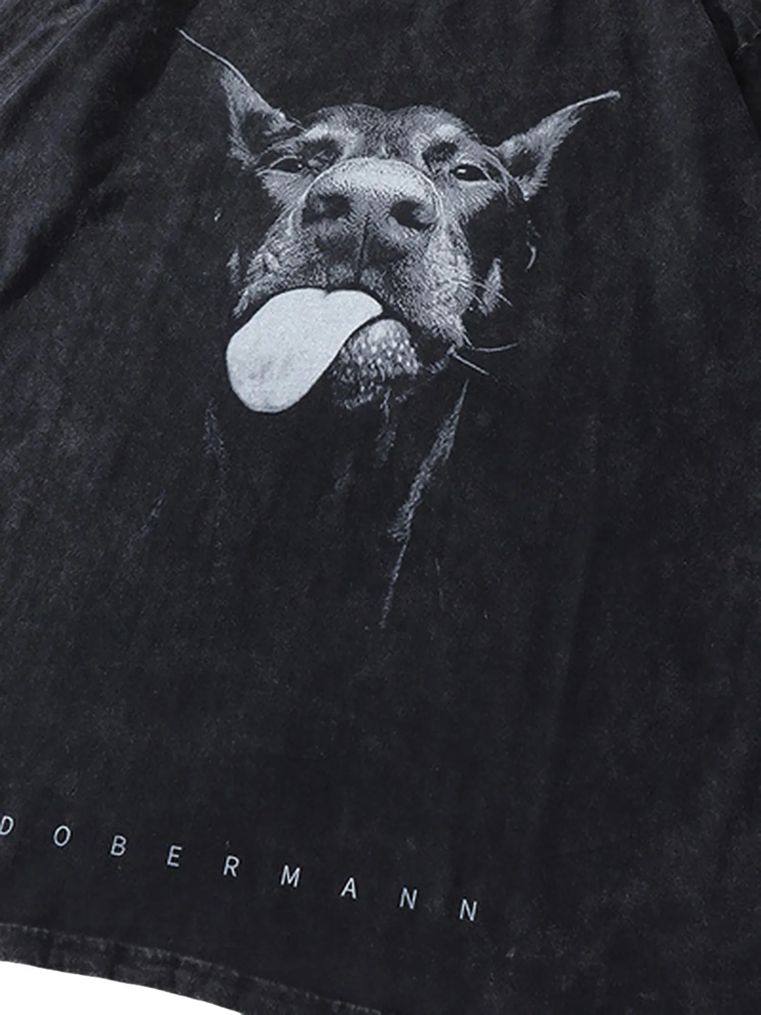Thesupermade Retro Hip-hop Doberman Print T-shirt - 2172 sold by Thesupermade product image thumbnail 4