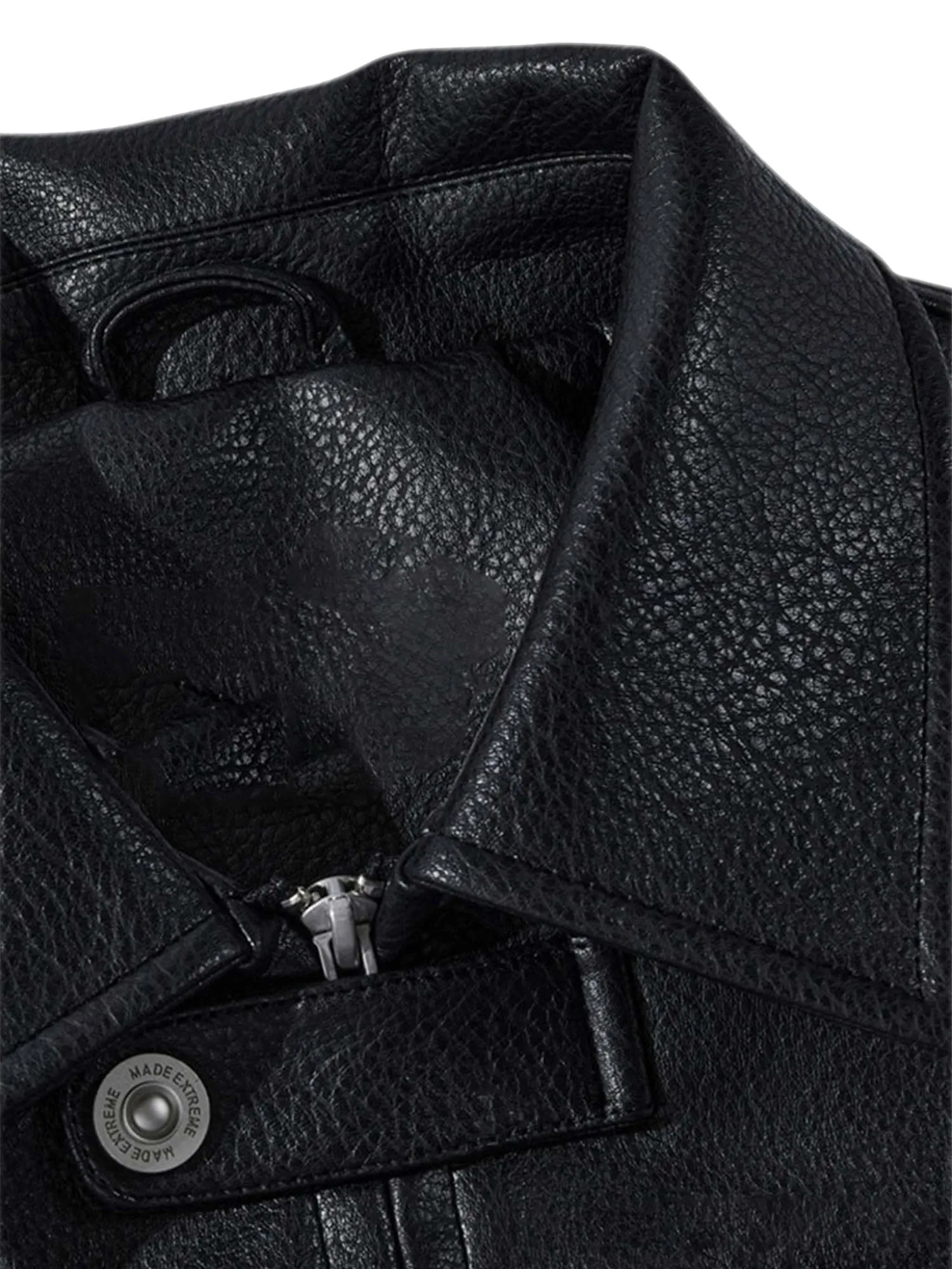 Faux Leather Vintage Street Black Air Jacket - 1821 sold by Thesupermade product image thumbnail 5