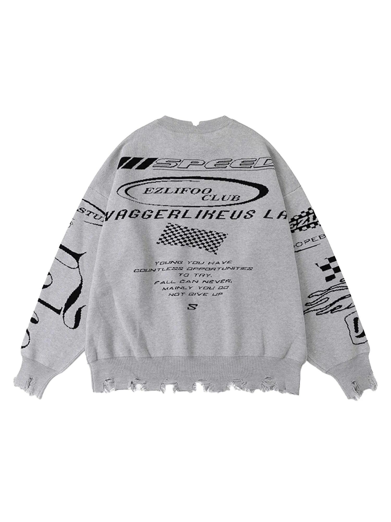 Thesupermade Ripped Racing Sweater sold by Thesupermade product image thumbnail 4