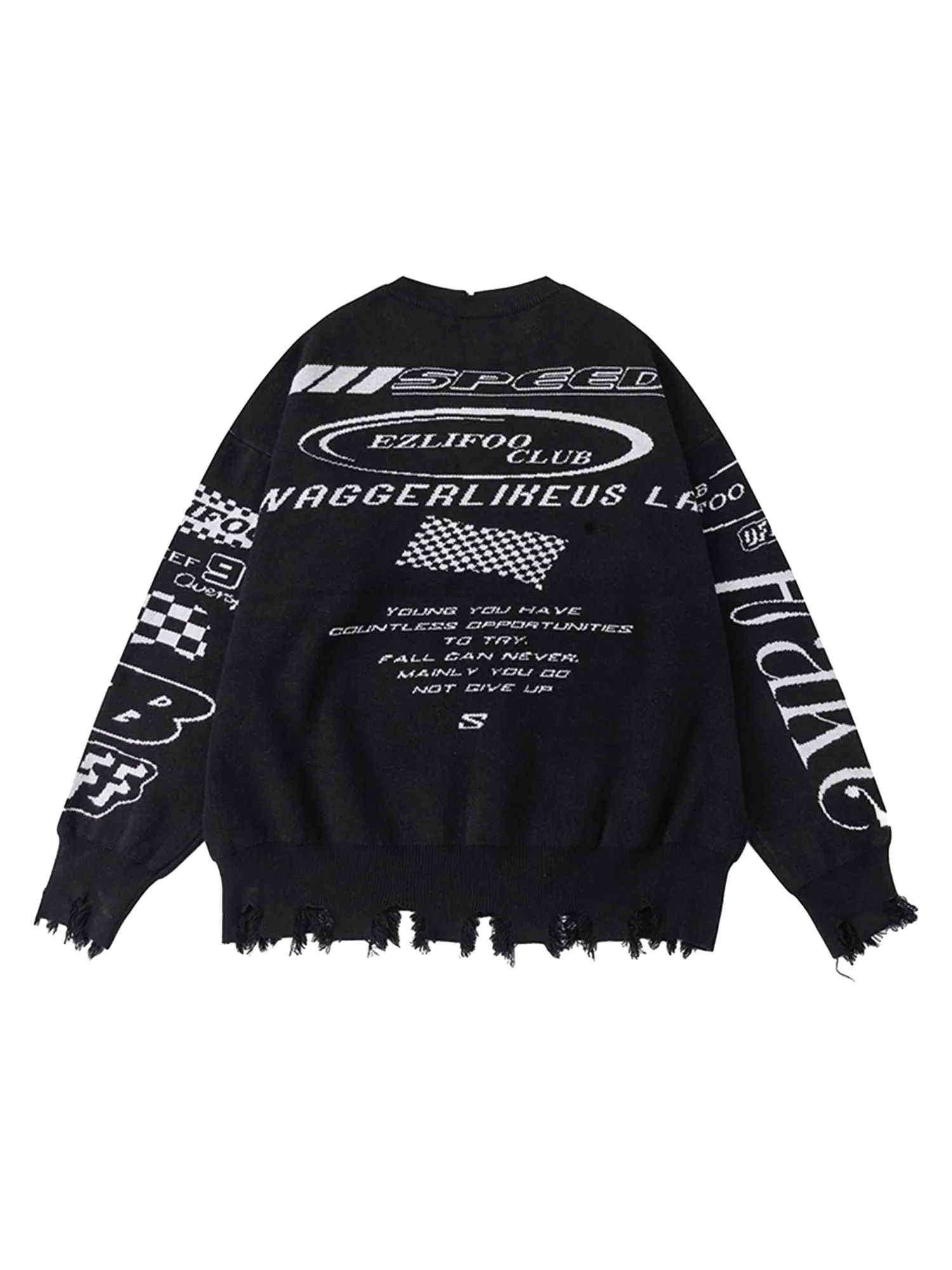 Thesupermade Ripped Racing Sweater sold by Thesupermade product image thumbnail 2