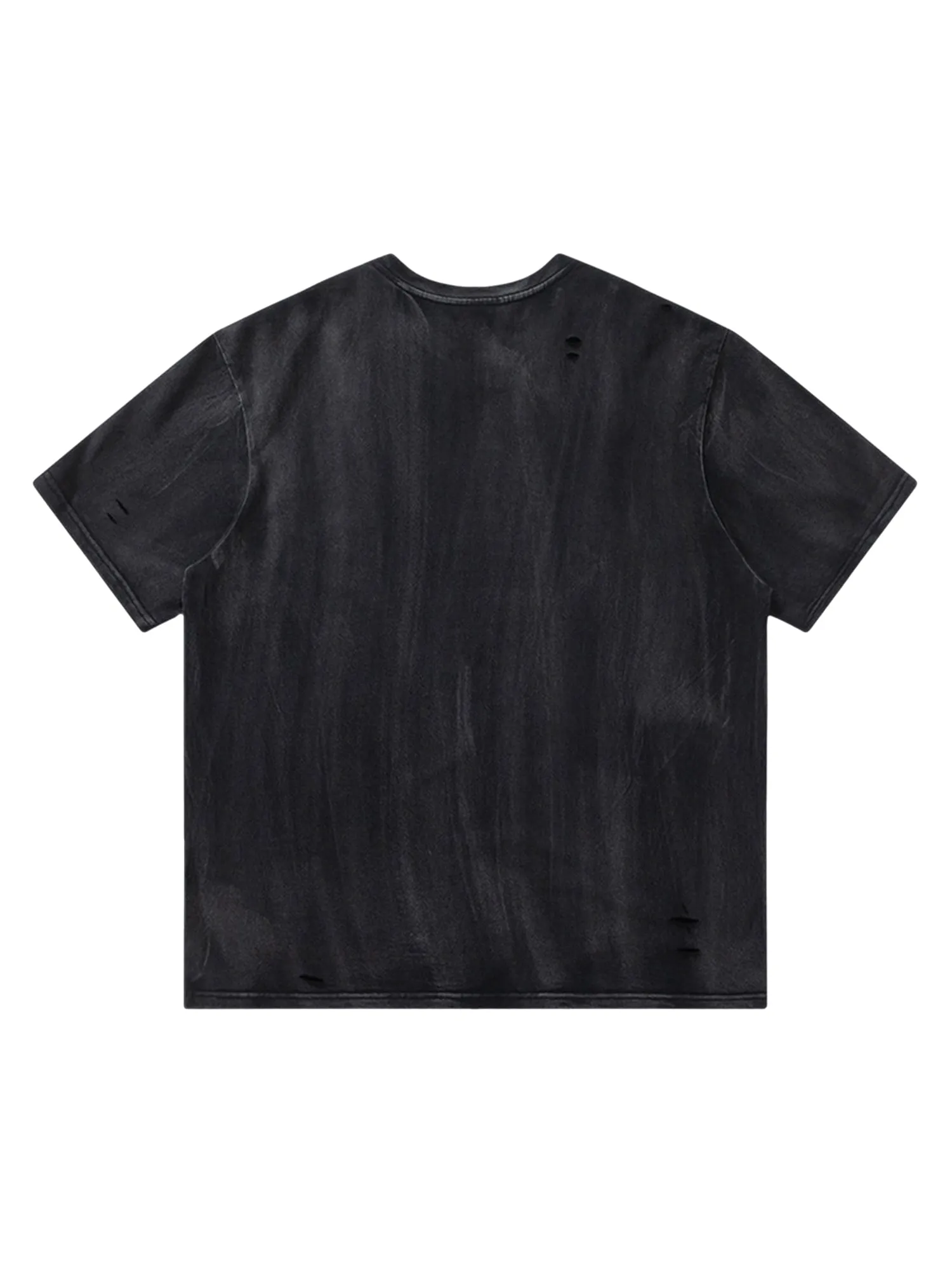 Retro Hot Silver Washed Ripped T-shirt sold by Thesupermade product image thumbnail 2