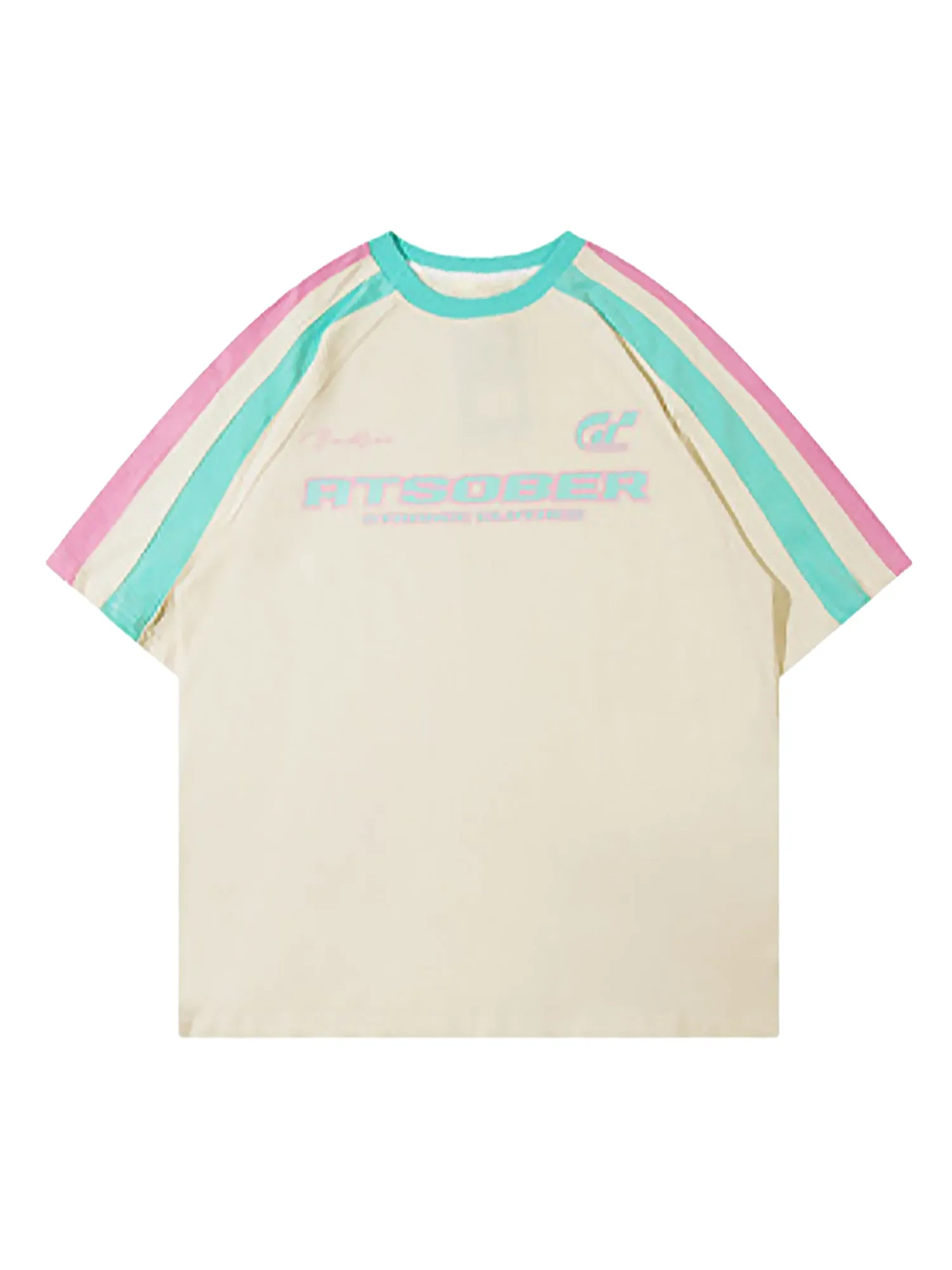 Sports Style Color-Blocked Splicing T-shirt sold by Thesupermade product image thumbnail 4