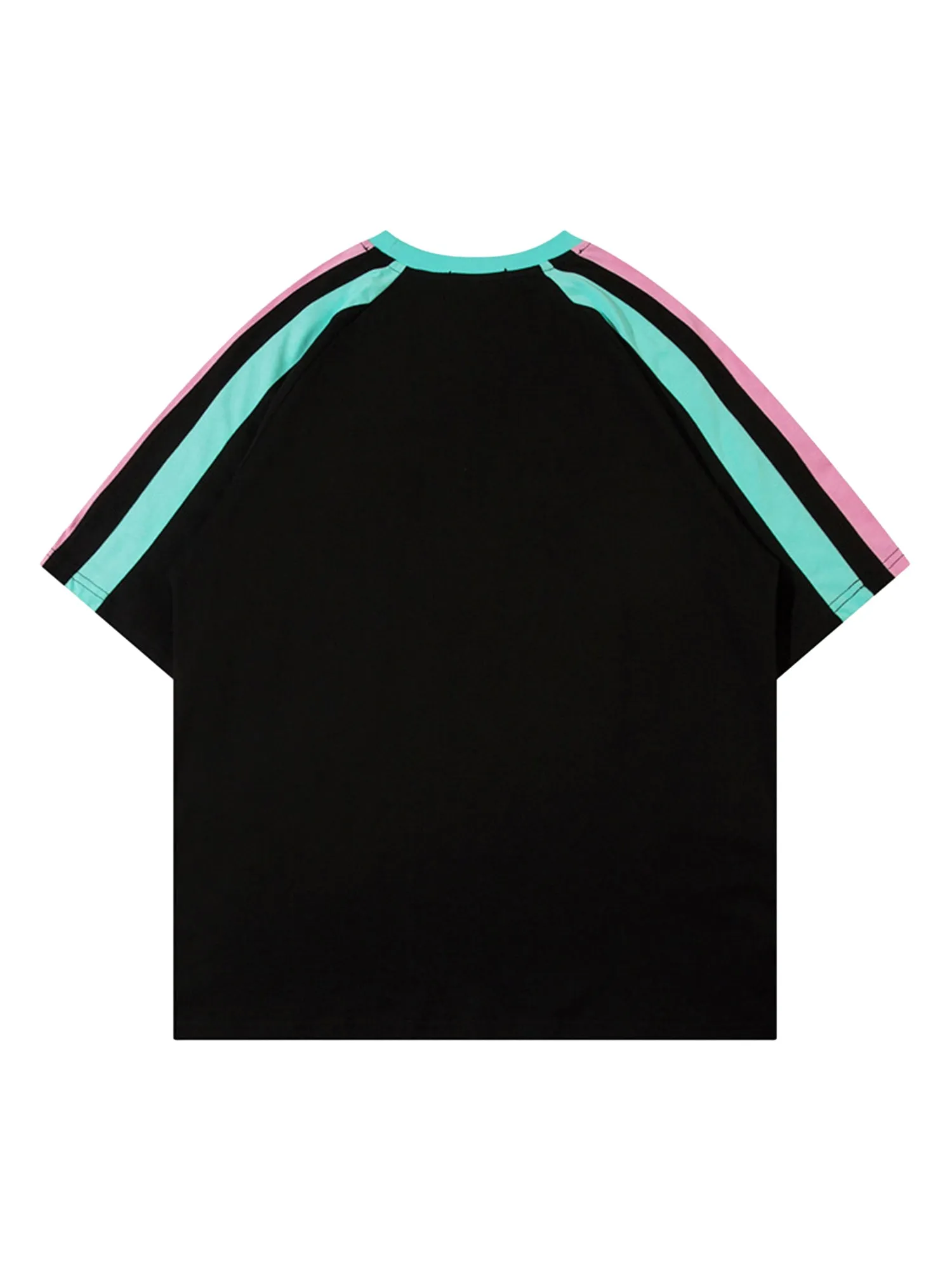 Sports Style Color-Blocked Splicing T-shirt sold by Thesupermade product image thumbnail 2