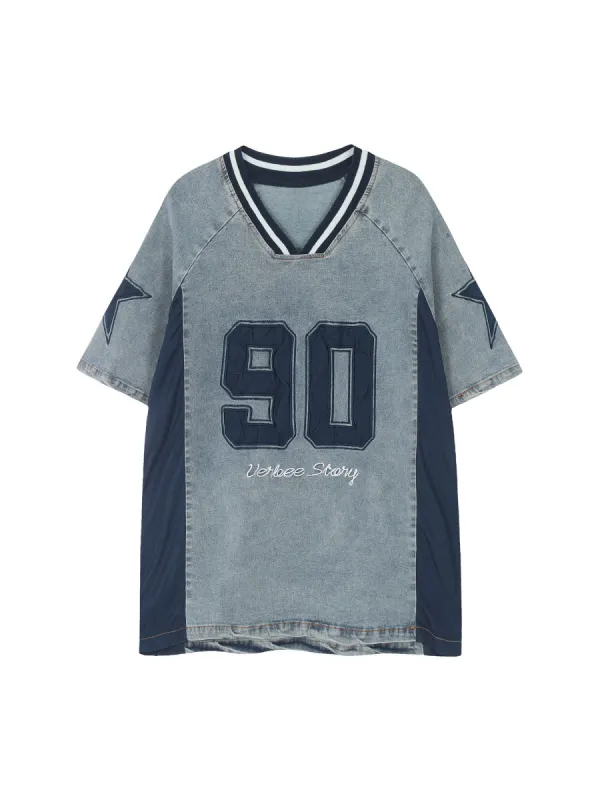 Thesupermade Hight Street Washed Patchwork T-shirt - 2345 sold by Thesupermade