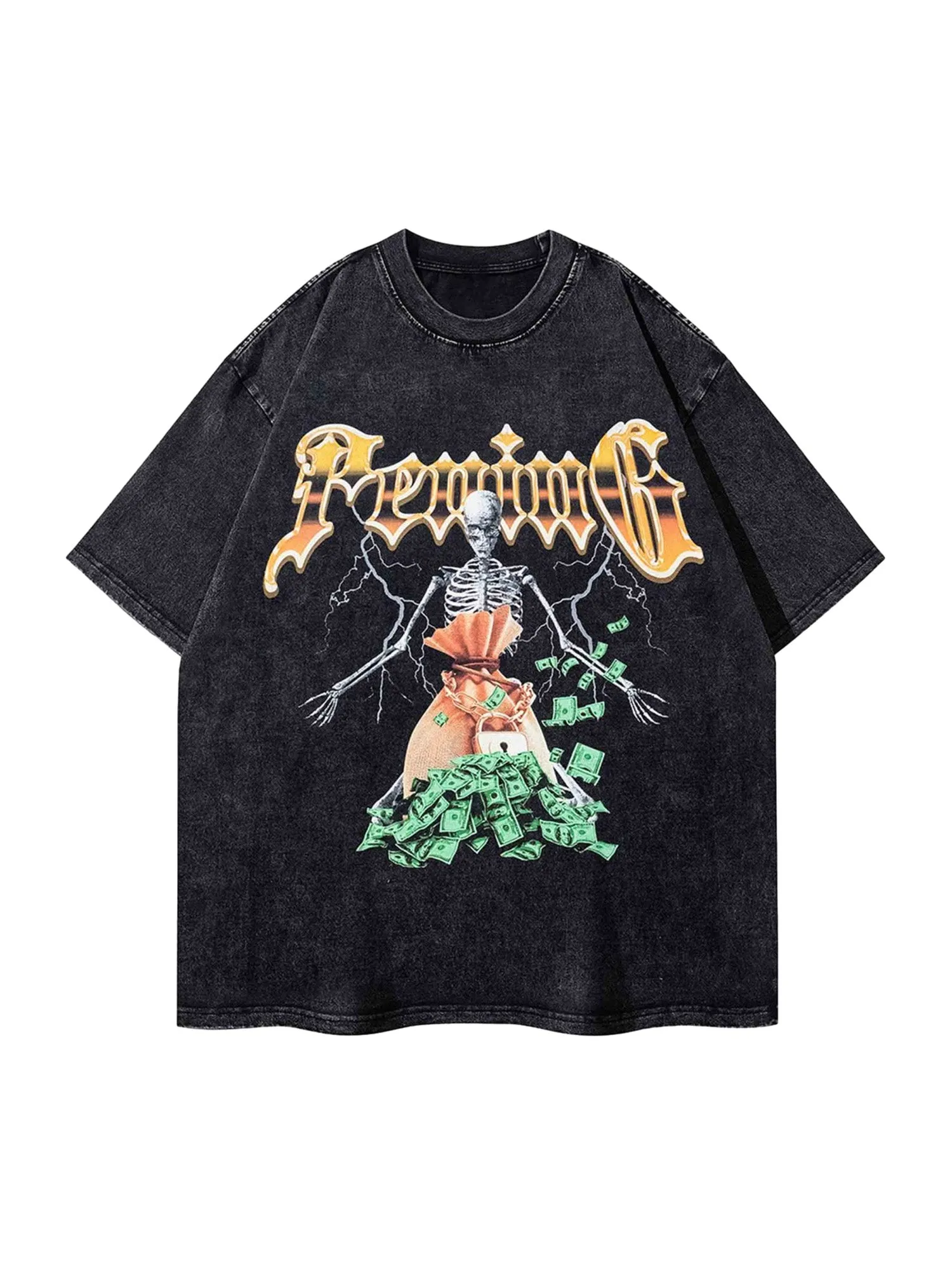 Thesupermade Hip Hop Skull Print T-shirt sold by Thesupermade