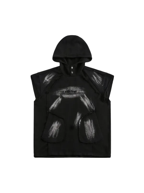 Thesupermade High Street Casual Sleeveless Hoodie sold by Thesupermade
