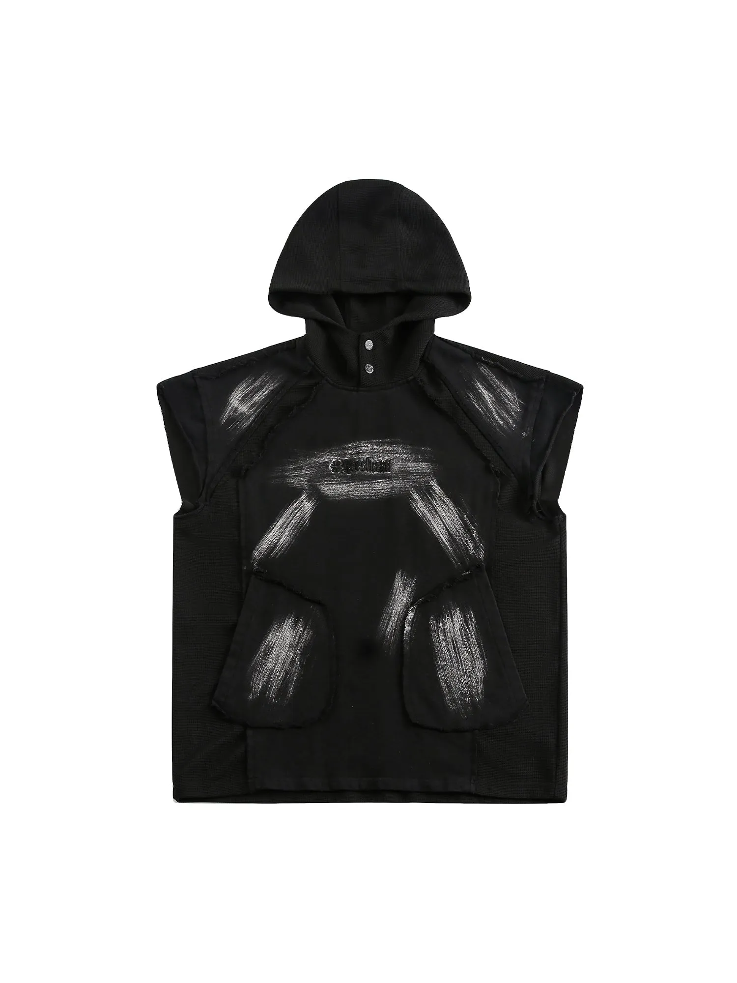 Thesupermade High Street Casual Sleeveless Hoodie sold by Thesupermade