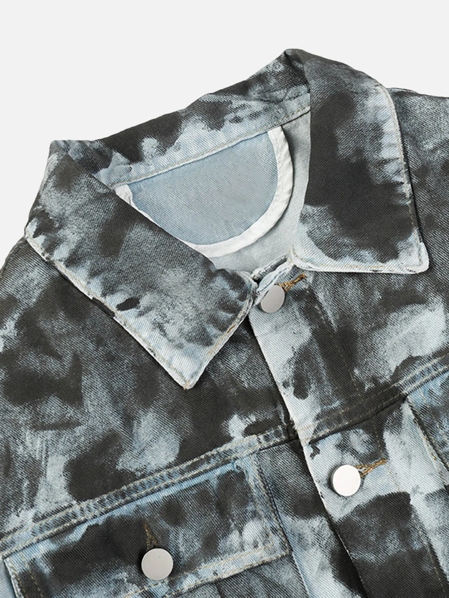 Thesupermade American Street Fashion Heavy Industry Washed Denim Jacket sold by Thesupermade product image thumbnail 3