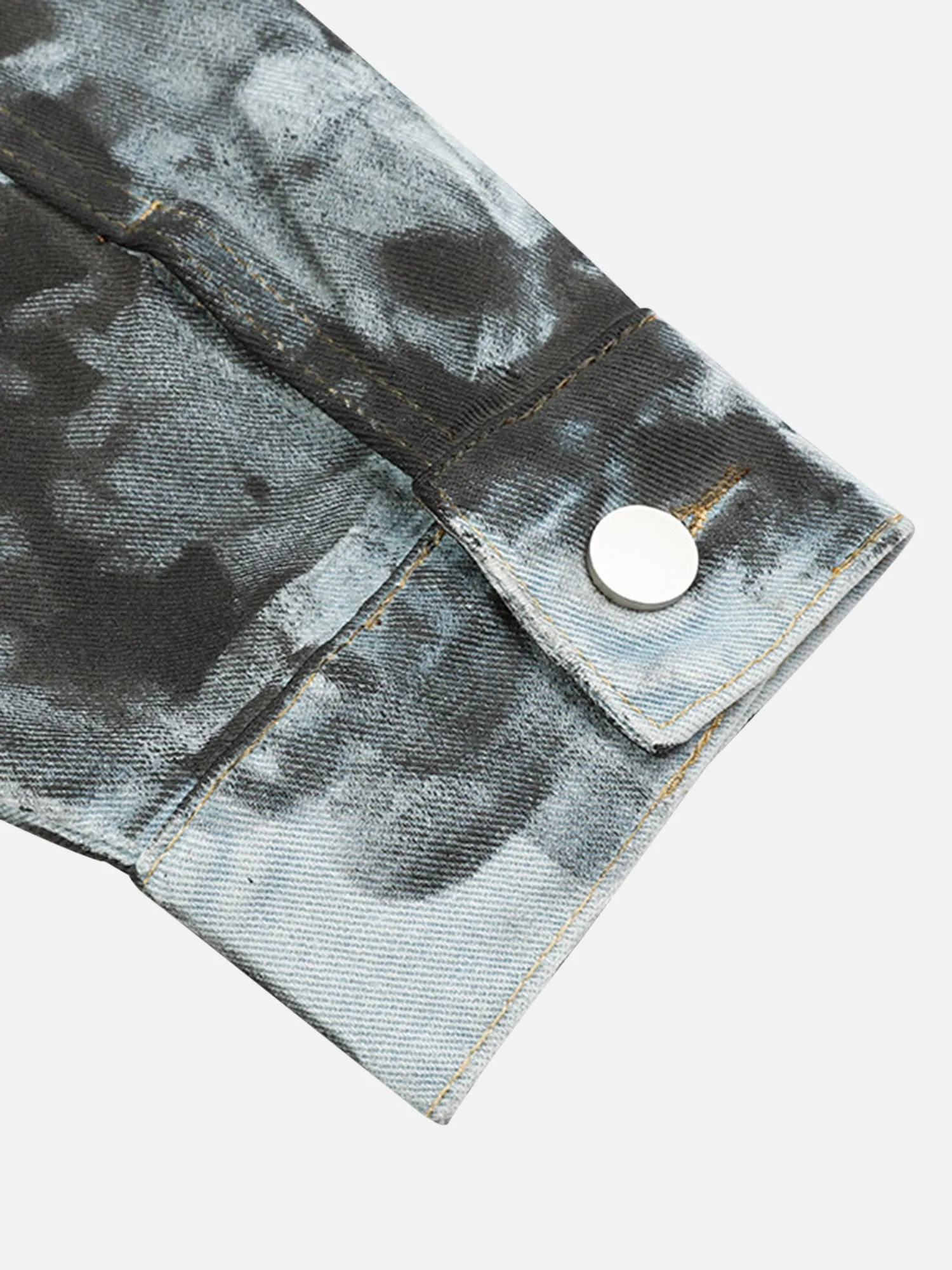 Thesupermade American Street Fashion Heavy Industry Washed Denim Jacket sold by Thesupermade product image thumbnail 5