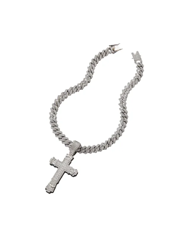 Thesupermade Diamond Cross Necklace - 1970 sold by Thesupermade