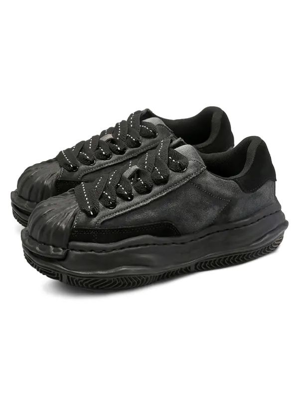Thesupermade Black Retro Washed Street Rap Sneakers - 2059 sold by Thesupermade