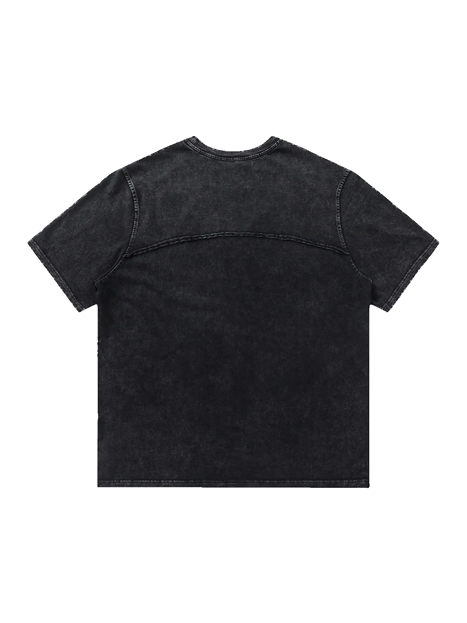 Thesupermade Split Raw Edge Short Sleeve T-shirt - 2159 sold by Thesupermade product image thumbnail 2