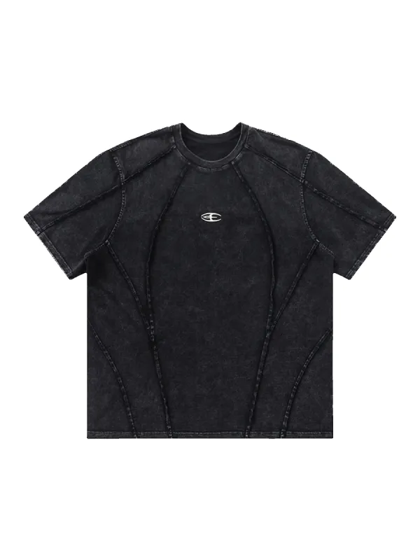 Thesupermade Split Raw Edge Short Sleeve T-shirt - 2159 sold by Thesupermade