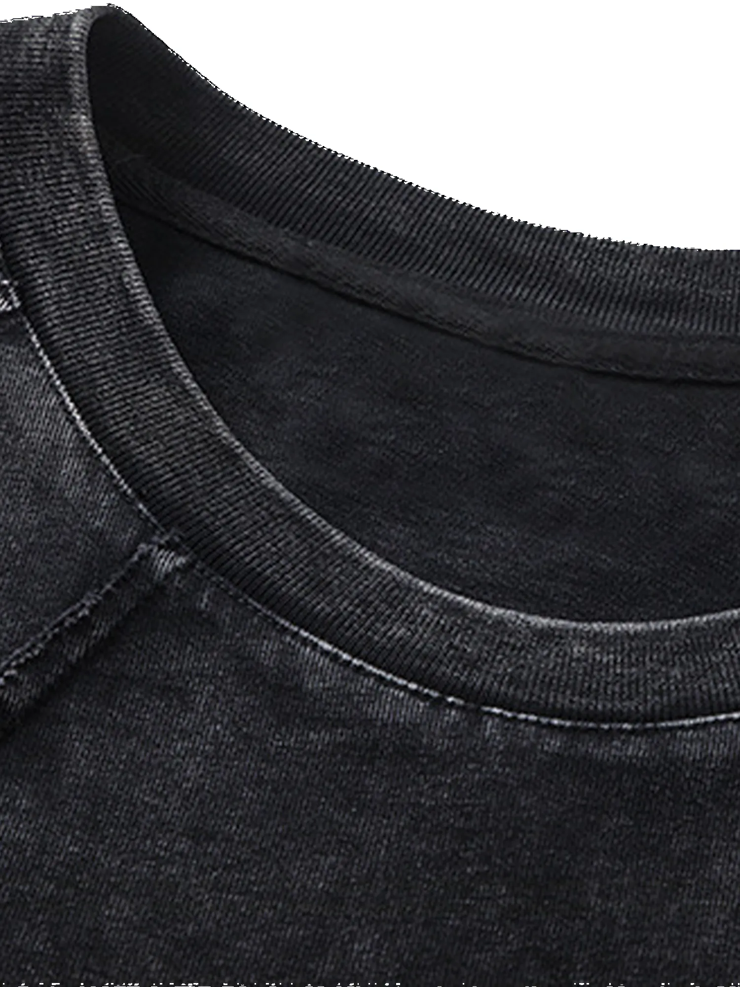 Thesupermade Split Raw Edge Short Sleeve T-shirt - 2159 sold by Thesupermade product image thumbnail 3