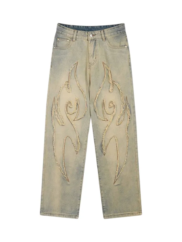 Thesupermade American Embroidered Straight-leg Jeans - 1651 sold by Thesupermade