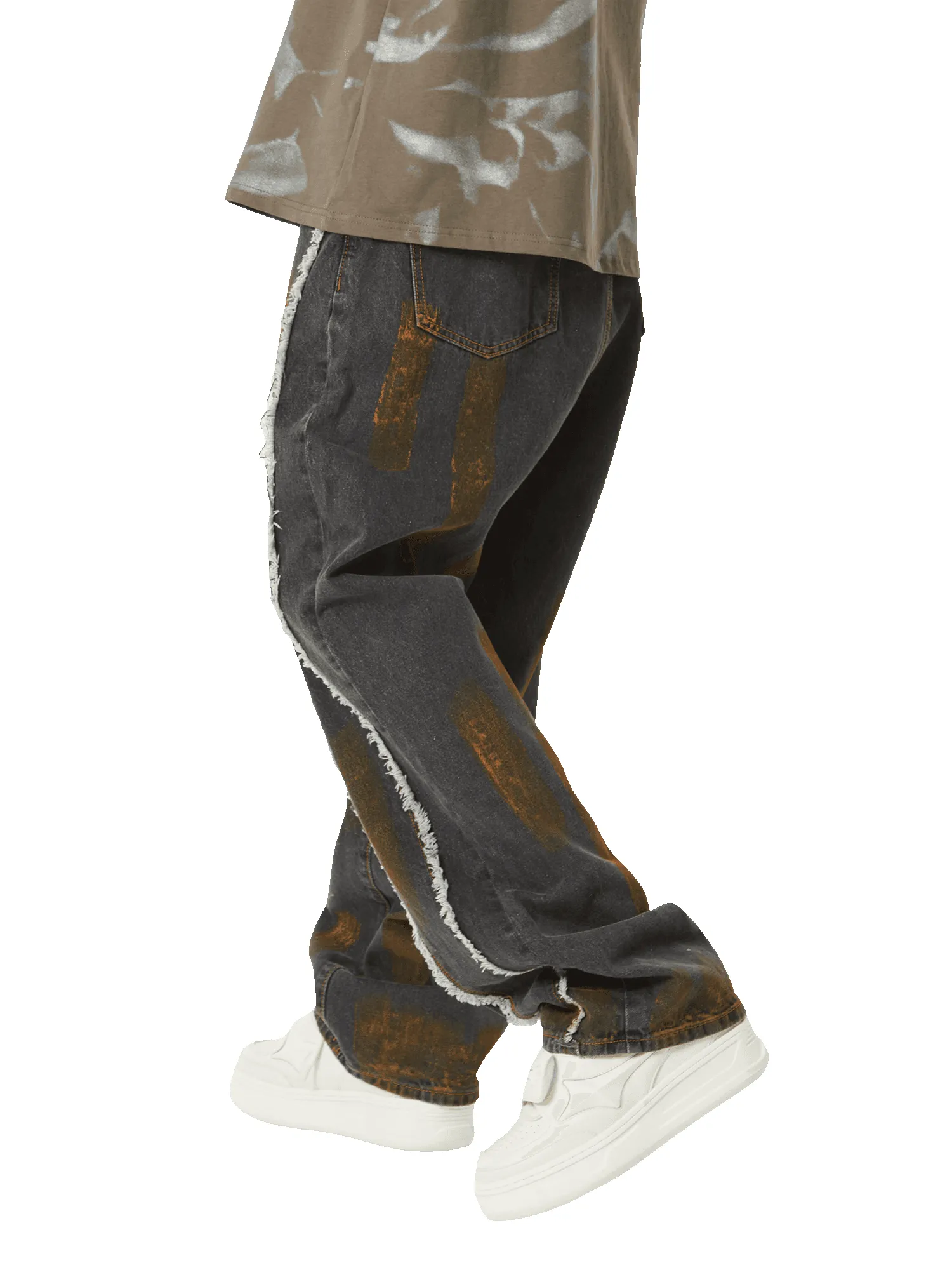 Thesupermade American Street Style Spray Painted Fur Jeans - 2052 sold by Thesupermade product image thumbnail 5