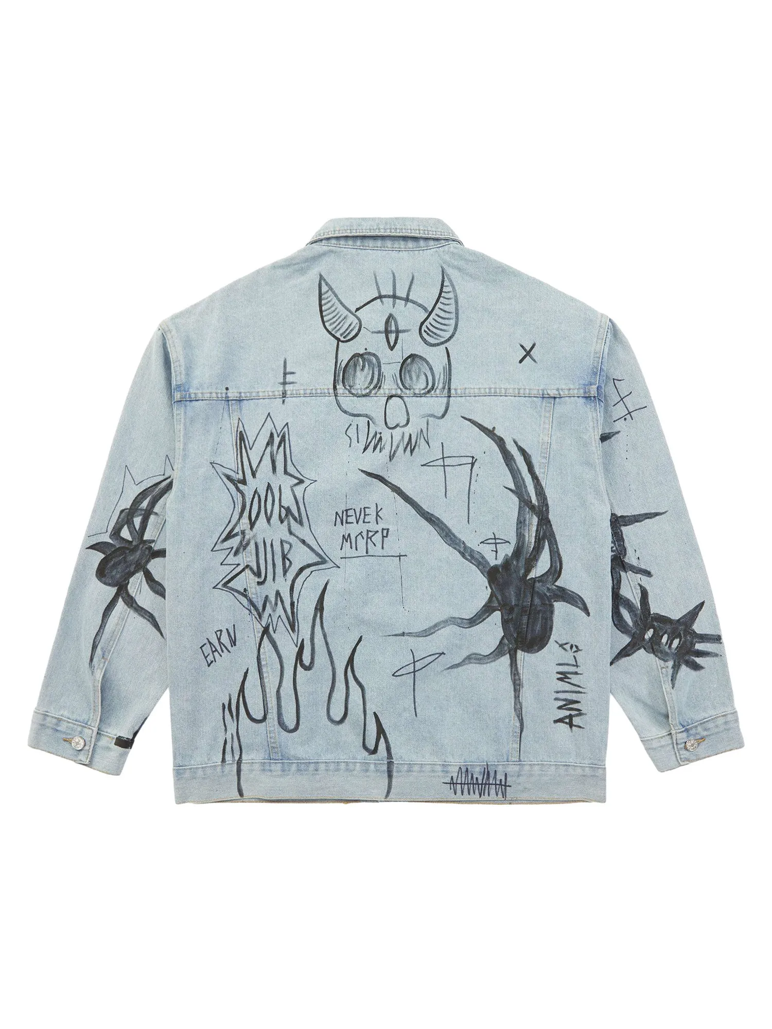 High Street Graffiti Hand Painted Washed Denim Jacket - 1996 sold by Thesupermade product image thumbnail 2