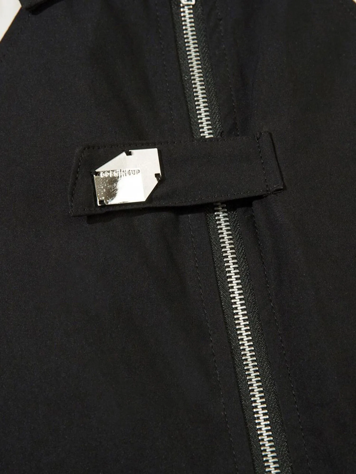 Retro Color Block Zip-up Racing Shirt sold by Thesupermade product image thumbnail 5