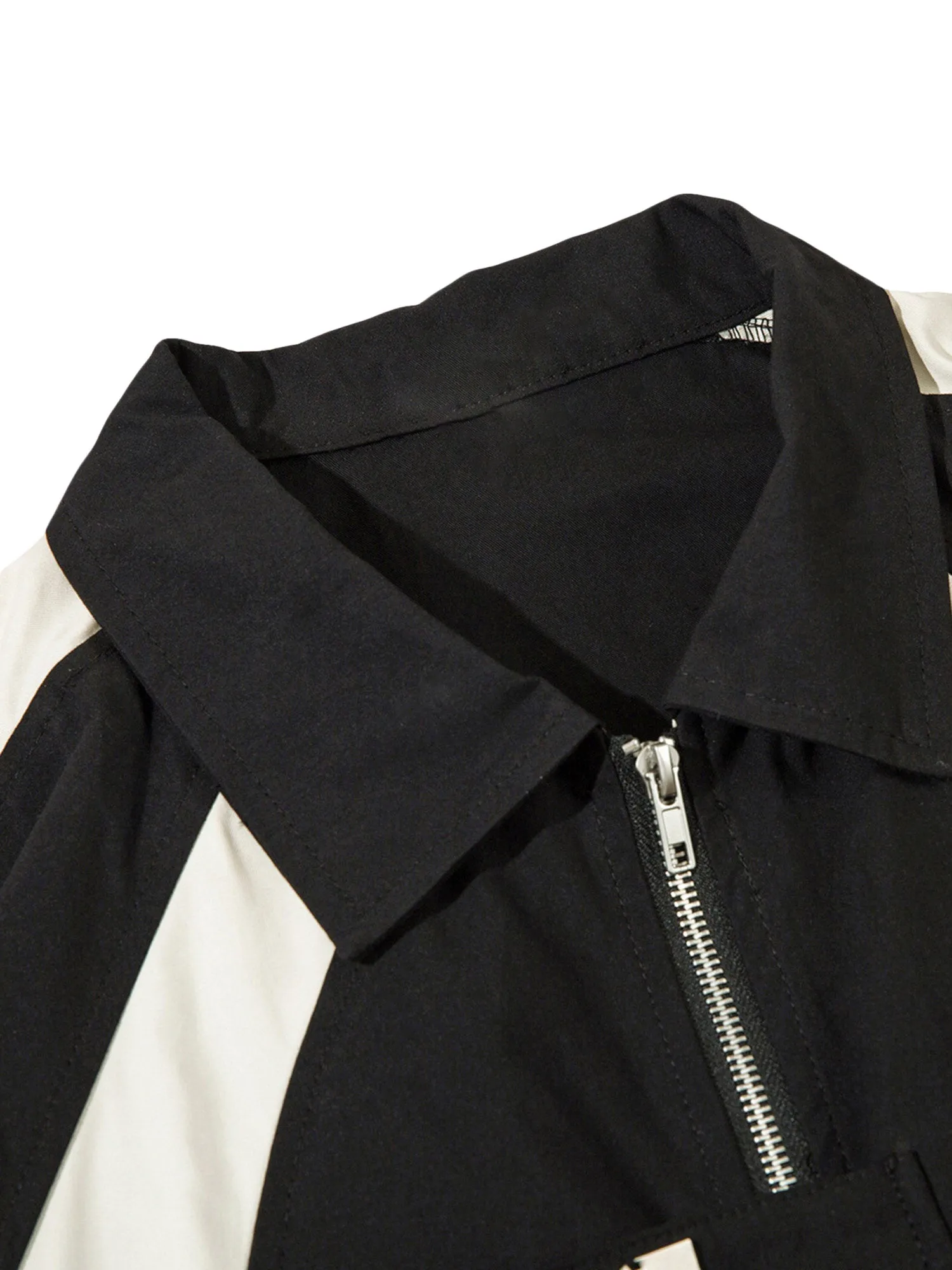 Retro Color Block Zip-up Racing Shirt sold by Thesupermade product image thumbnail 3