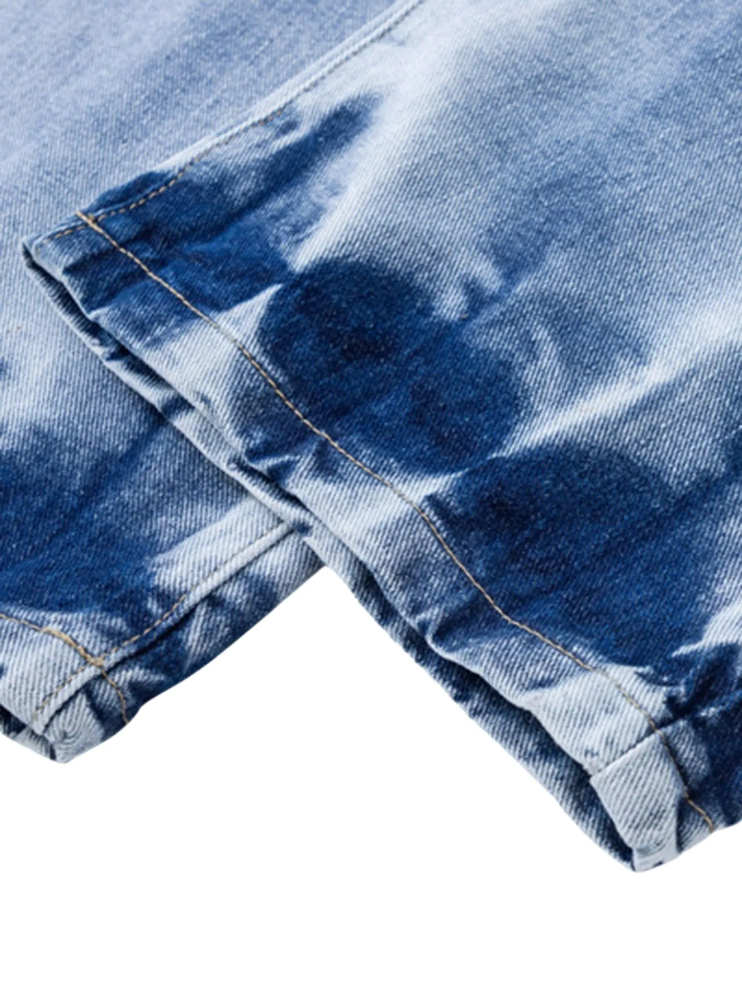 Niche Design Letter Embroidered Tie-dye Gradient Jeans sold by Thesupermade product image thumbnail 5