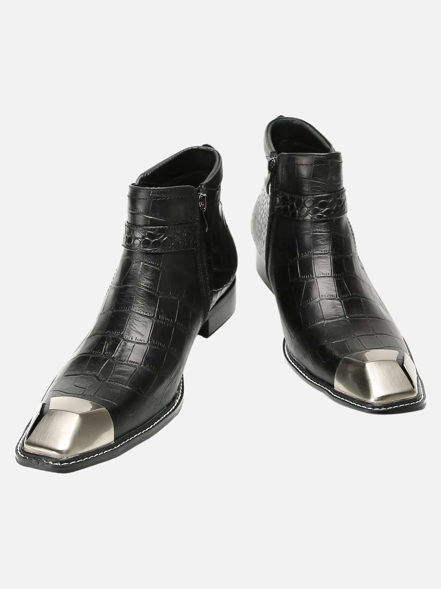 Trendy Design Metal Toe British Brogue Engraved Chelsea Short Boots sold by Thesupermade product image thumbnail 5