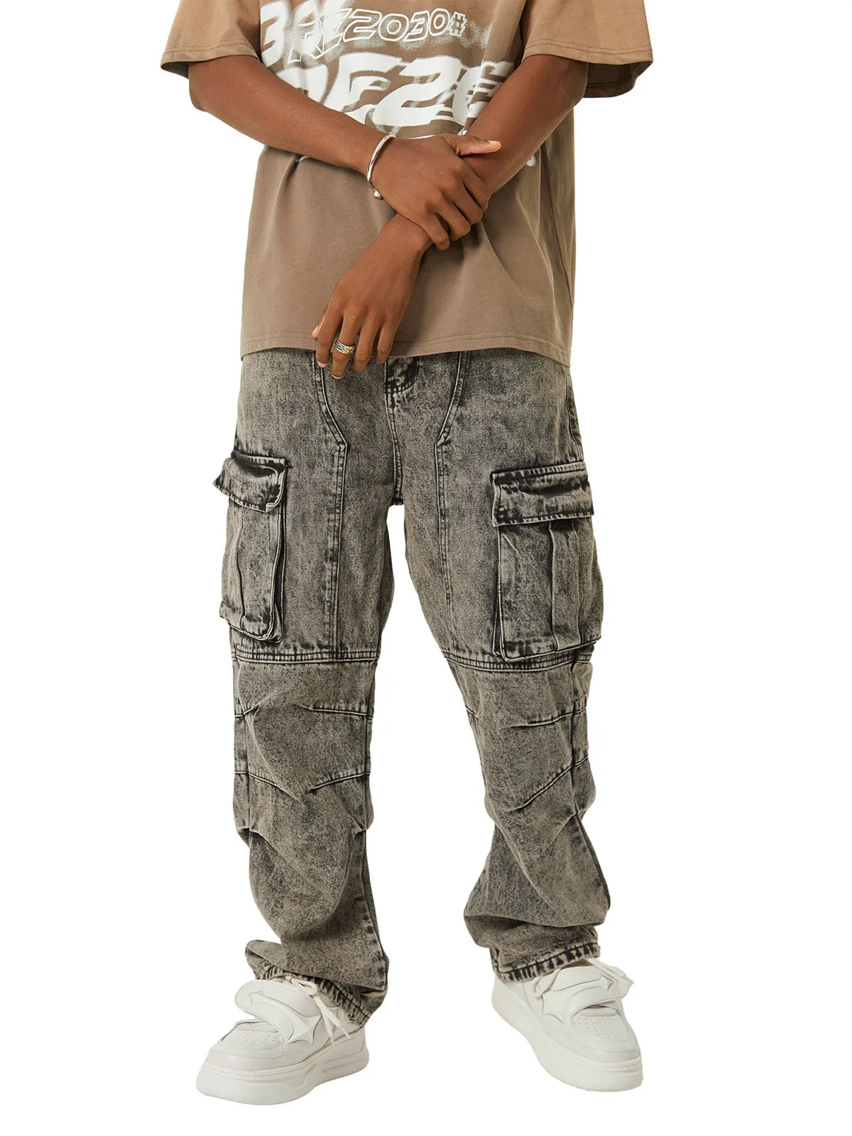 Thesupermade American Street Style Washed Distressed Work Jeans - 2354 sold by Thesupermade