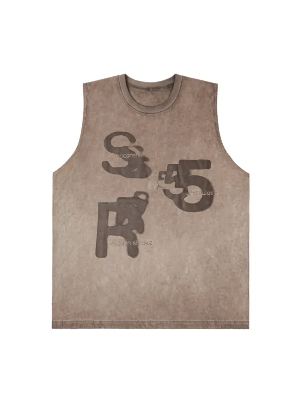 Thesupermade High Street Hip Hop Print Vest - 2373 sold by Thesupermade