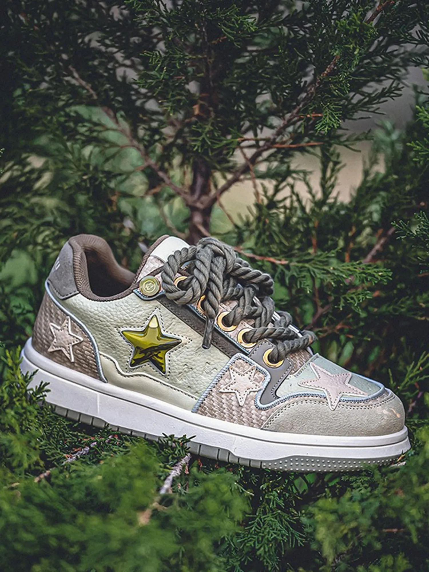 Thesupermade Vintage Star Longjing Tea Sneakers sold by Thesupermade product image thumbnail 3