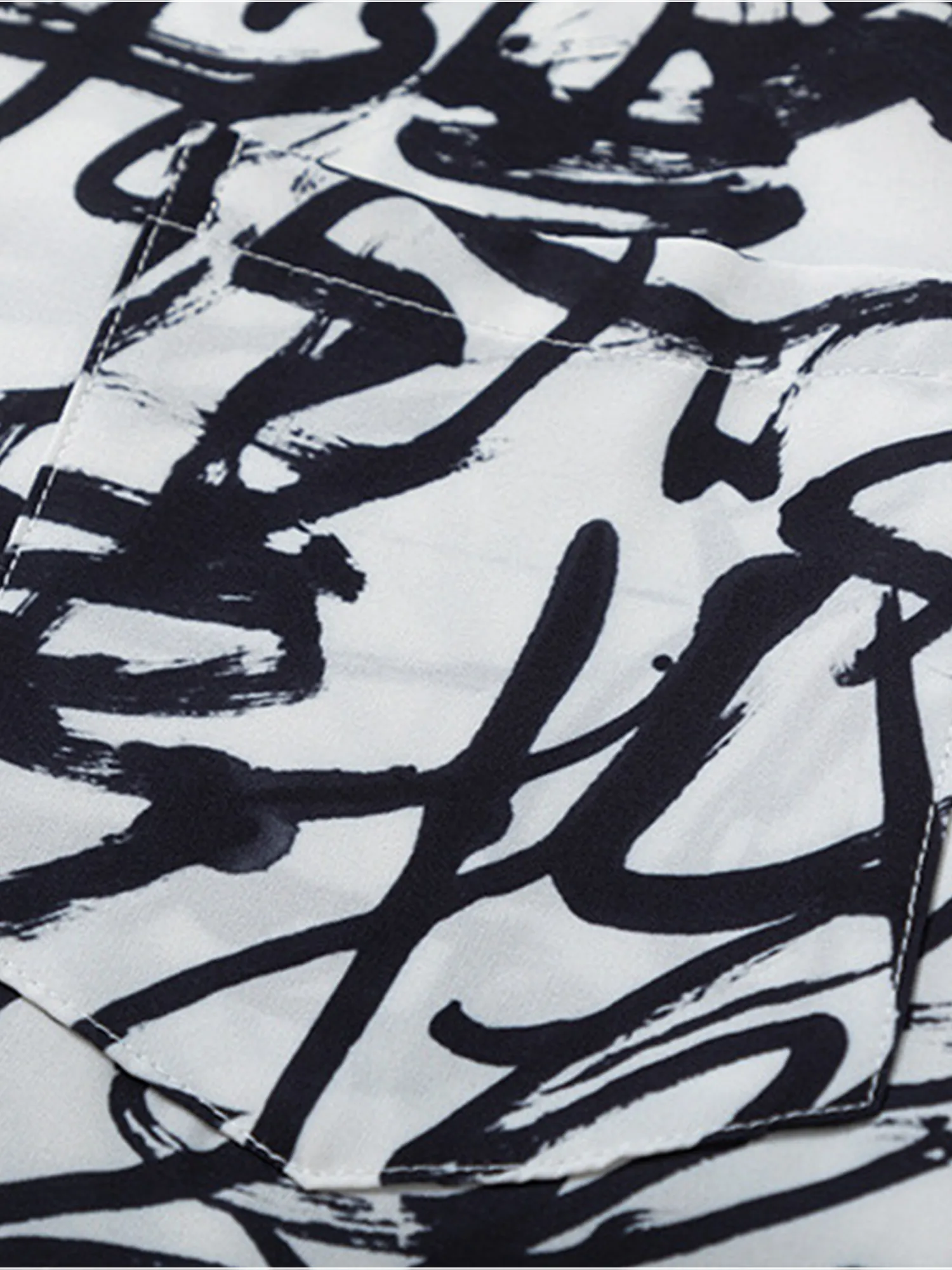 Thesupermade Graffiti Print Lapel Short Sleeve Shirt sold by Thesupermade product image thumbnail 3