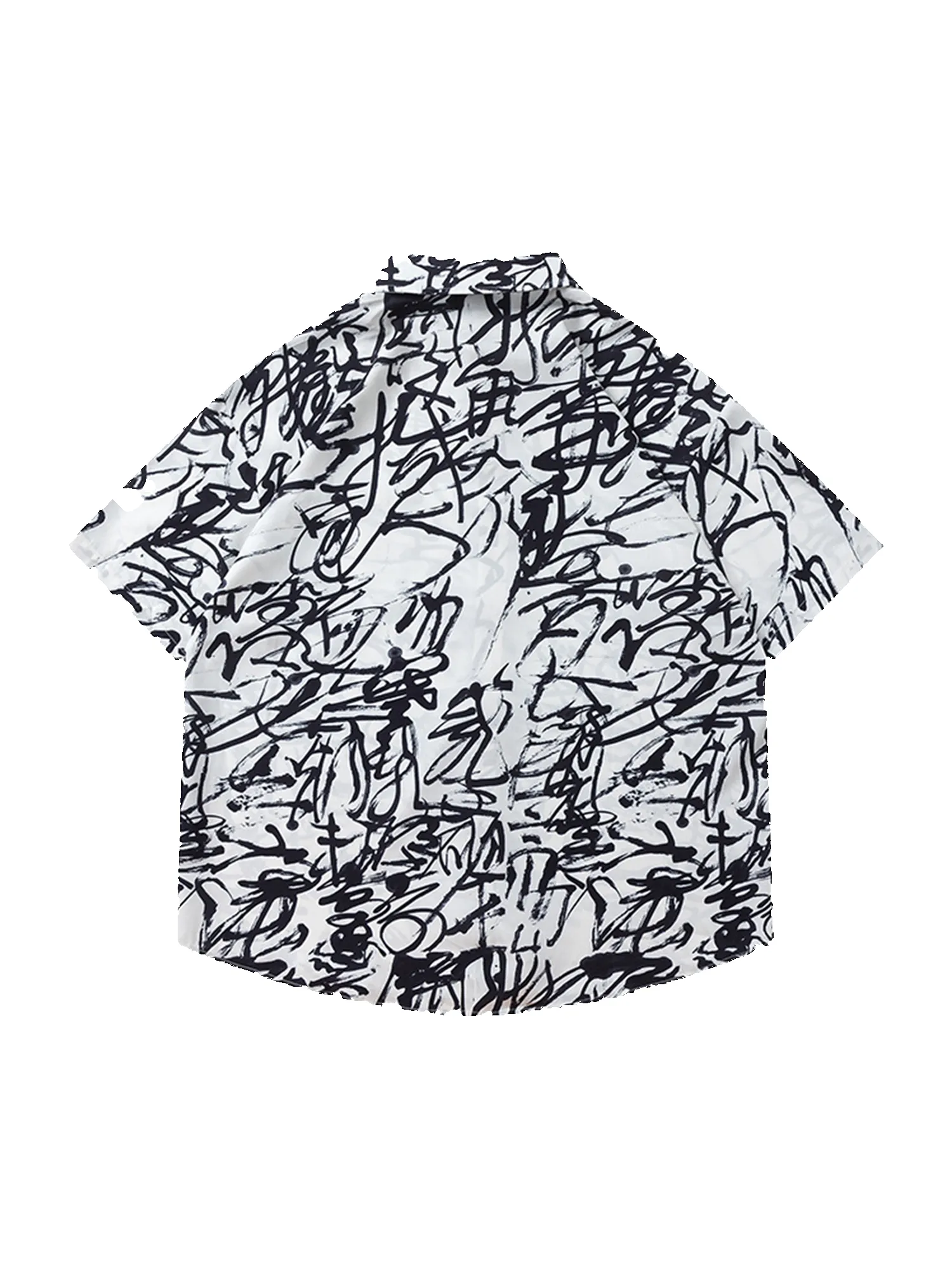 Thesupermade Graffiti Print Lapel Short Sleeve Shirt sold by Thesupermade product image thumbnail 2