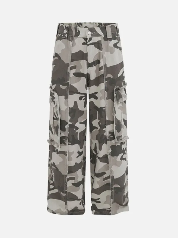 Camouflage Multi-pocket Camo Cargo Pants sold by Thesupermade