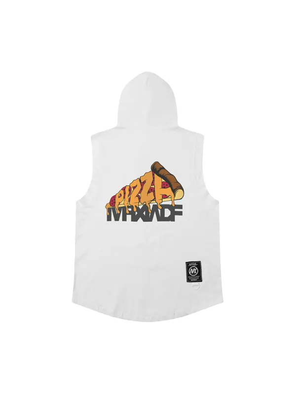 Thesupermade Hip-hop Cartoon Printed Hooded Vest sold by Thesupermade