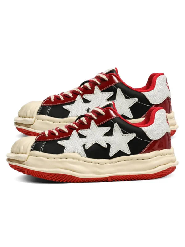 Dragon Red Shell Toe Dissolving Shoes Retro Sneakers sold by Thesupermade