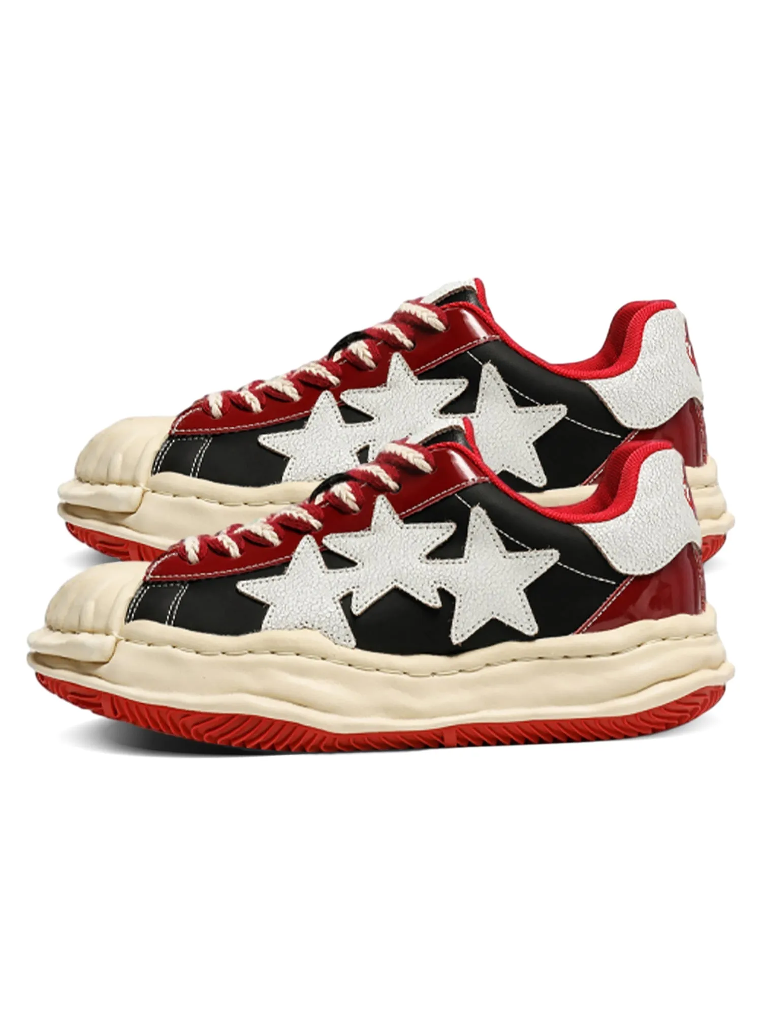 Dragon Red Shell Toe Dissolving Shoes Retro Sneakers sold by Thesupermade